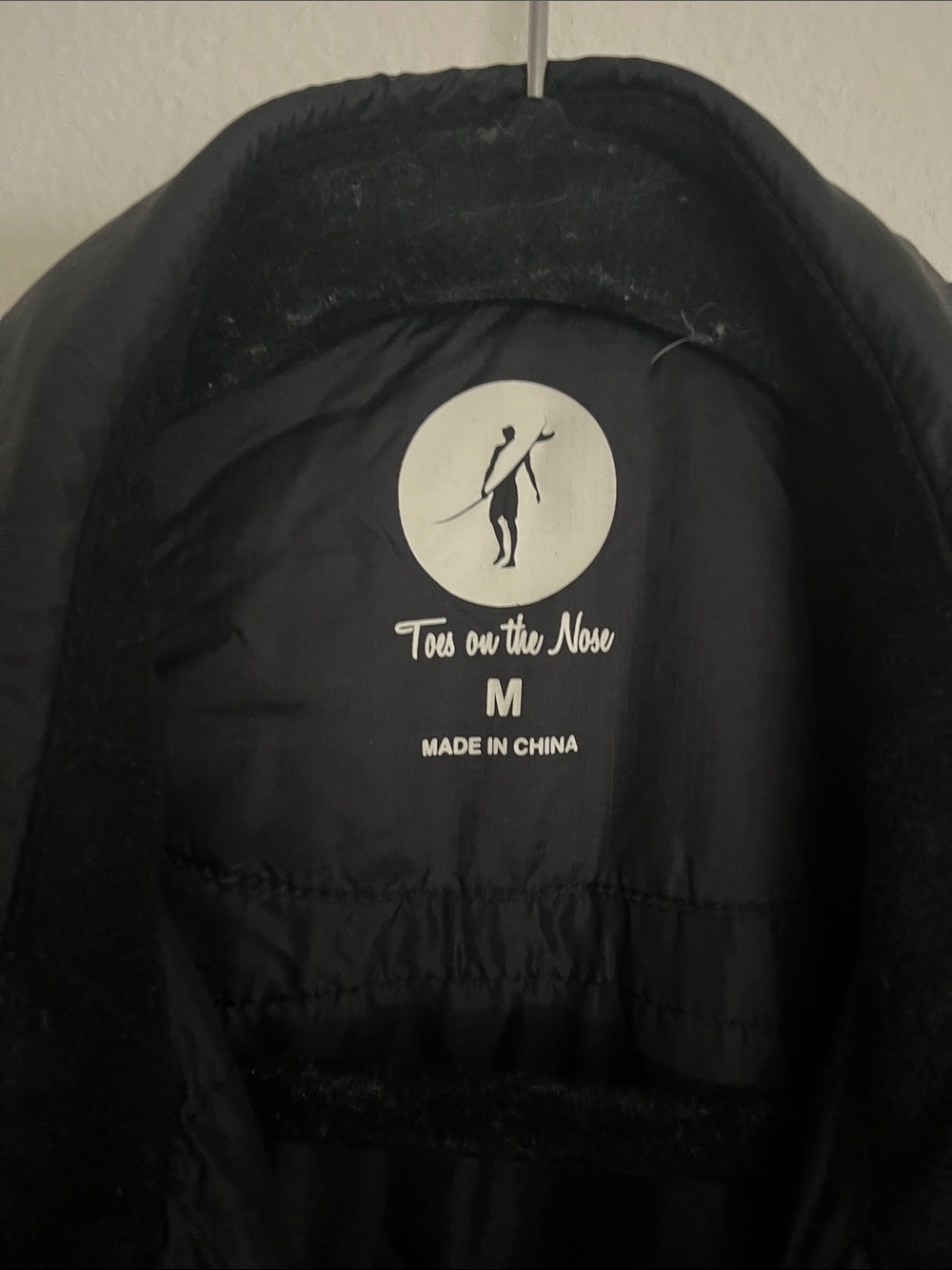 Toes on the Nose Men's Black Puffer Jacket - M